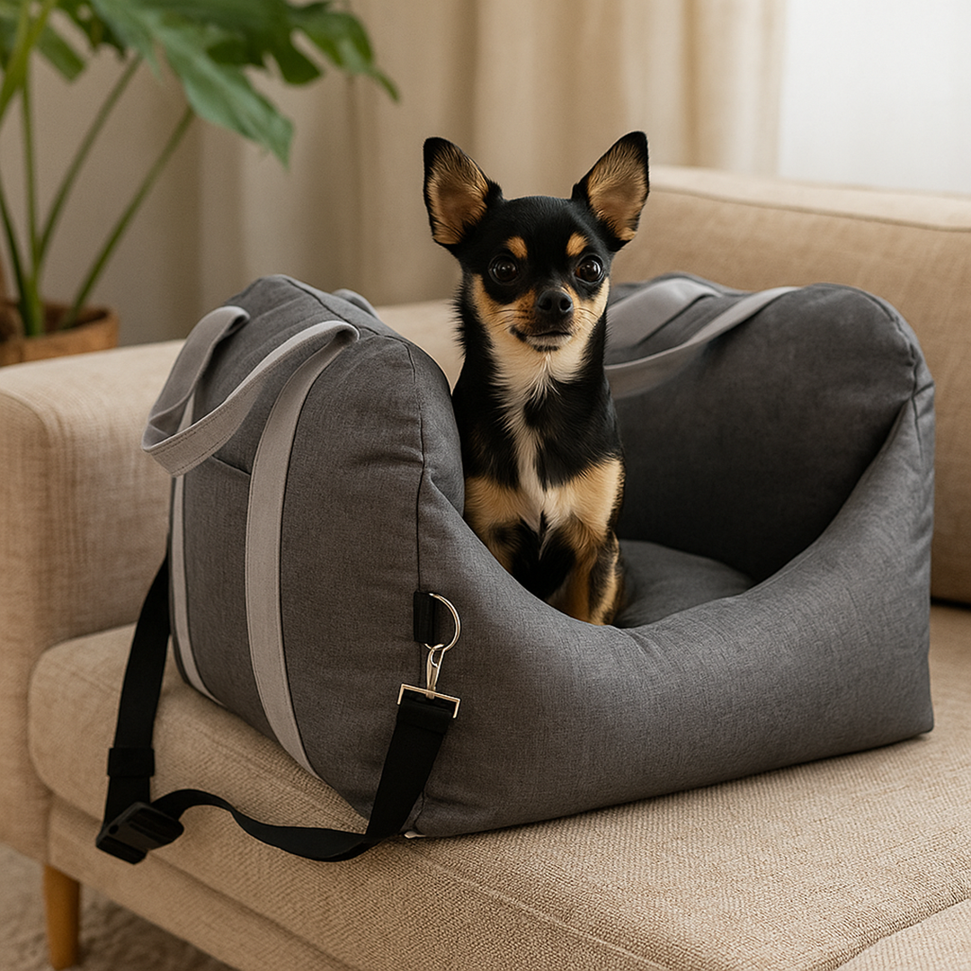 Legowisko Samochodowe dla Psa – Miękkie Przenośne Łóżko z Zdejmowanym Pokrowcem