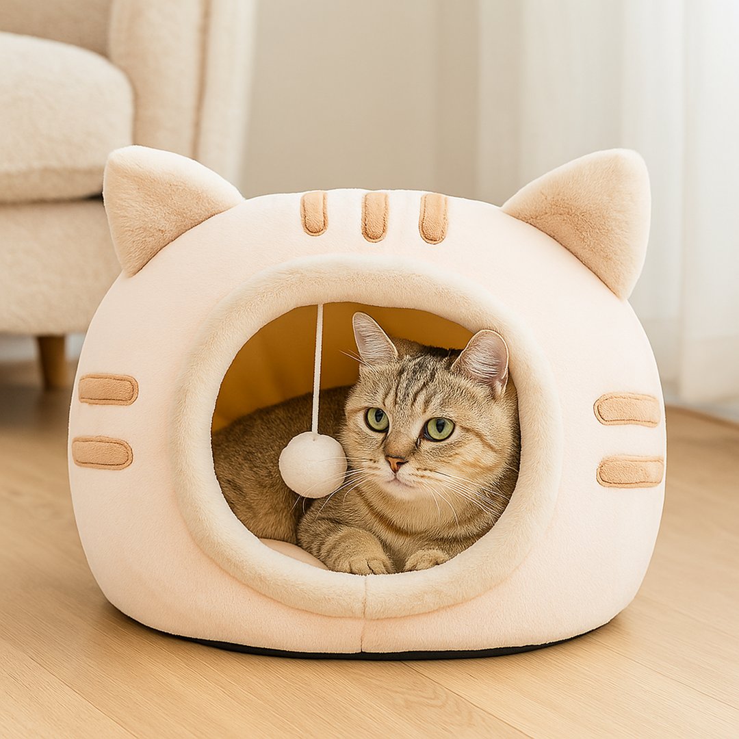 Legowisko dla kota 2-w-1 z wyjmowaną poduszką – Antypoślizgowy spód – Pokrowiec do prania