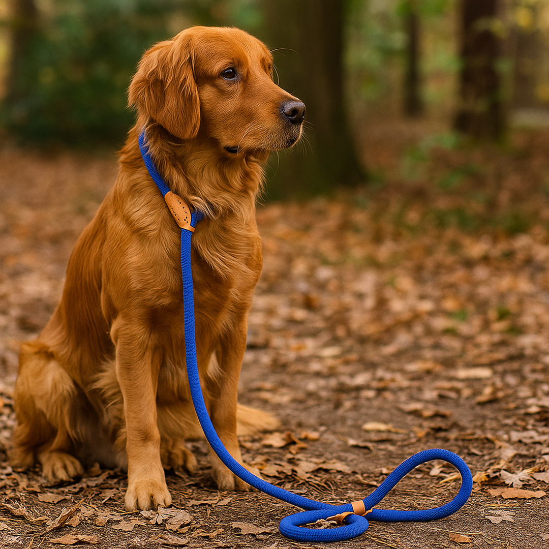 Pleciona smycz dla psa z funkcją ograniczenia ciągnięcia – Regulowana długość – Materiał pleciony
