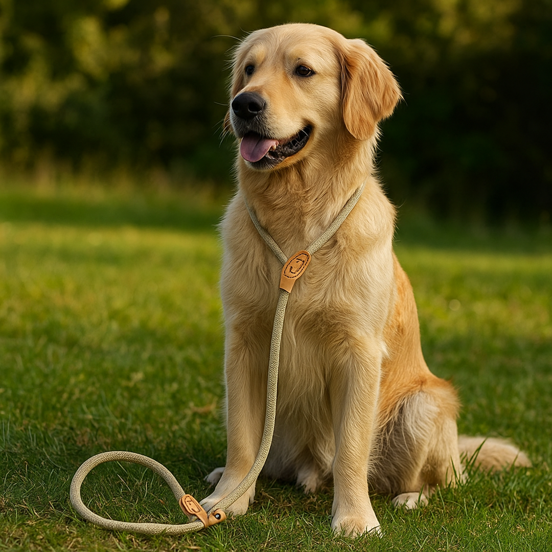 Pleciona smycz dla psa z funkcją ograniczenia ciągnięcia – Regulowana długość – Materiał pleciony