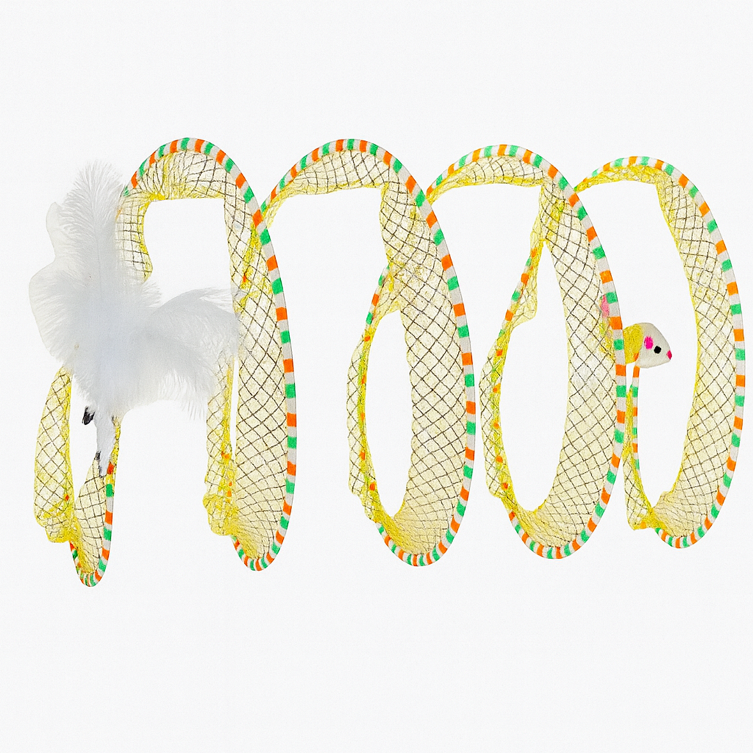 Spiralny Tunel dla Kota – Interaktywna Zabawka dla Aktywnych Kotów