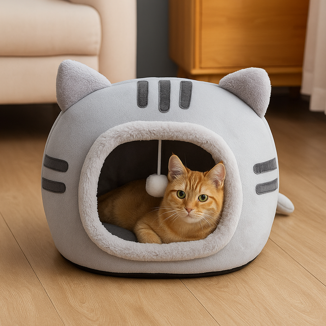 Legowisko dla kota 2-w-1 z wyjmowaną poduszką – Antypoślizgowy spód – Pokrowiec do prania