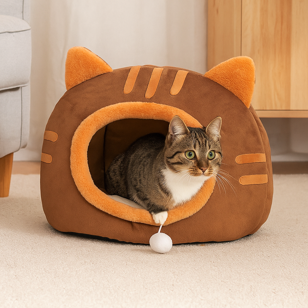 Legowisko dla kota 2-w-1 z wyjmowaną poduszką – Antypoślizgowy spód – Pokrowiec do prania