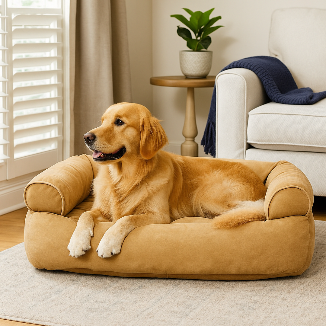 Kanapa dla psa 2-w-1 z wyjmowaną poduszką – Antypoślizgowy spód – Pokrowiec do prania