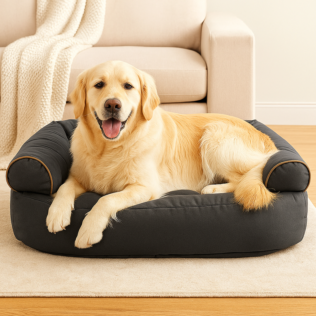 Kanapa dla psa 2-w-1 z wyjmowaną poduszką – Antypoślizgowy spód – Pokrowiec do prania