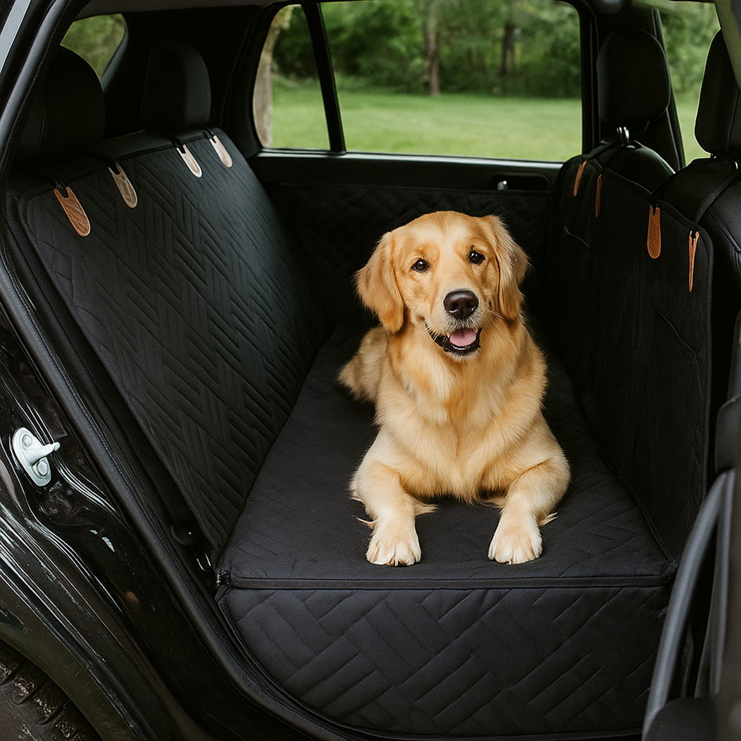 Mata samochodowa dla psów na tylną kanapę – Wodoodporny materiał – Sztywne dno – Łatwe czyszczenie