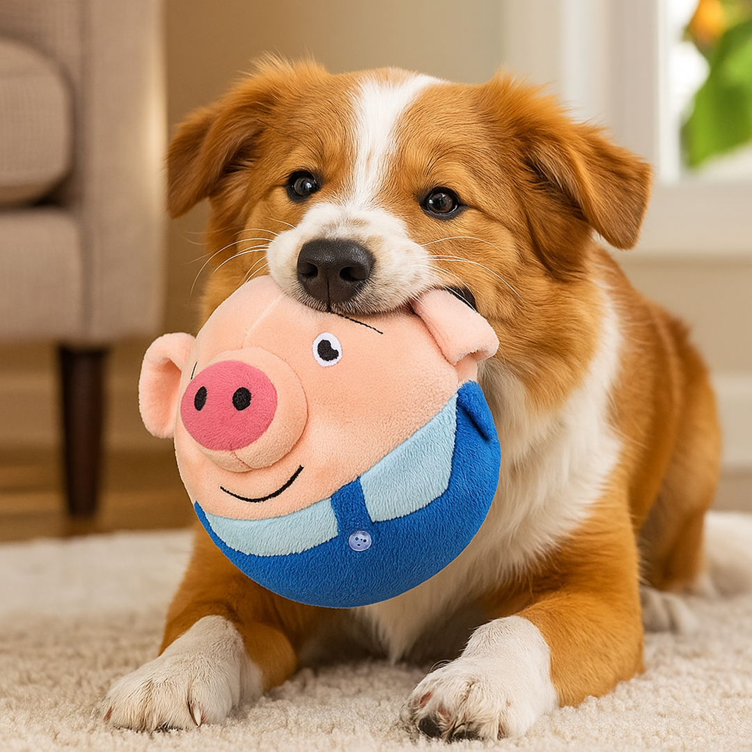 Automatyczna Ruchoma Piłka dla Psa – Interaktywna Pluszowa Zabawka